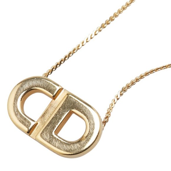 Christian Dior Dior CD logo necklace, gold plated, for women. - Picture 1 of 7